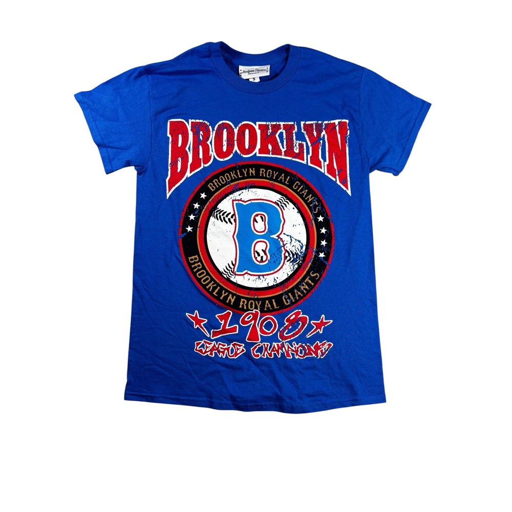 Headgear Classics Brooklyn Royal Giants 1908 League Champions Blue T-Shirt Small